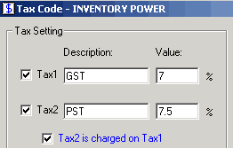 InventoryPower Tax Code